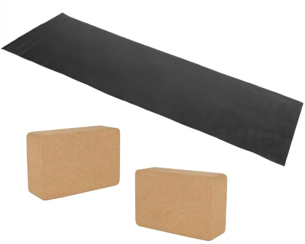 Odin Paket erbjudande Yogamatta + 2 st Kork Yogablock